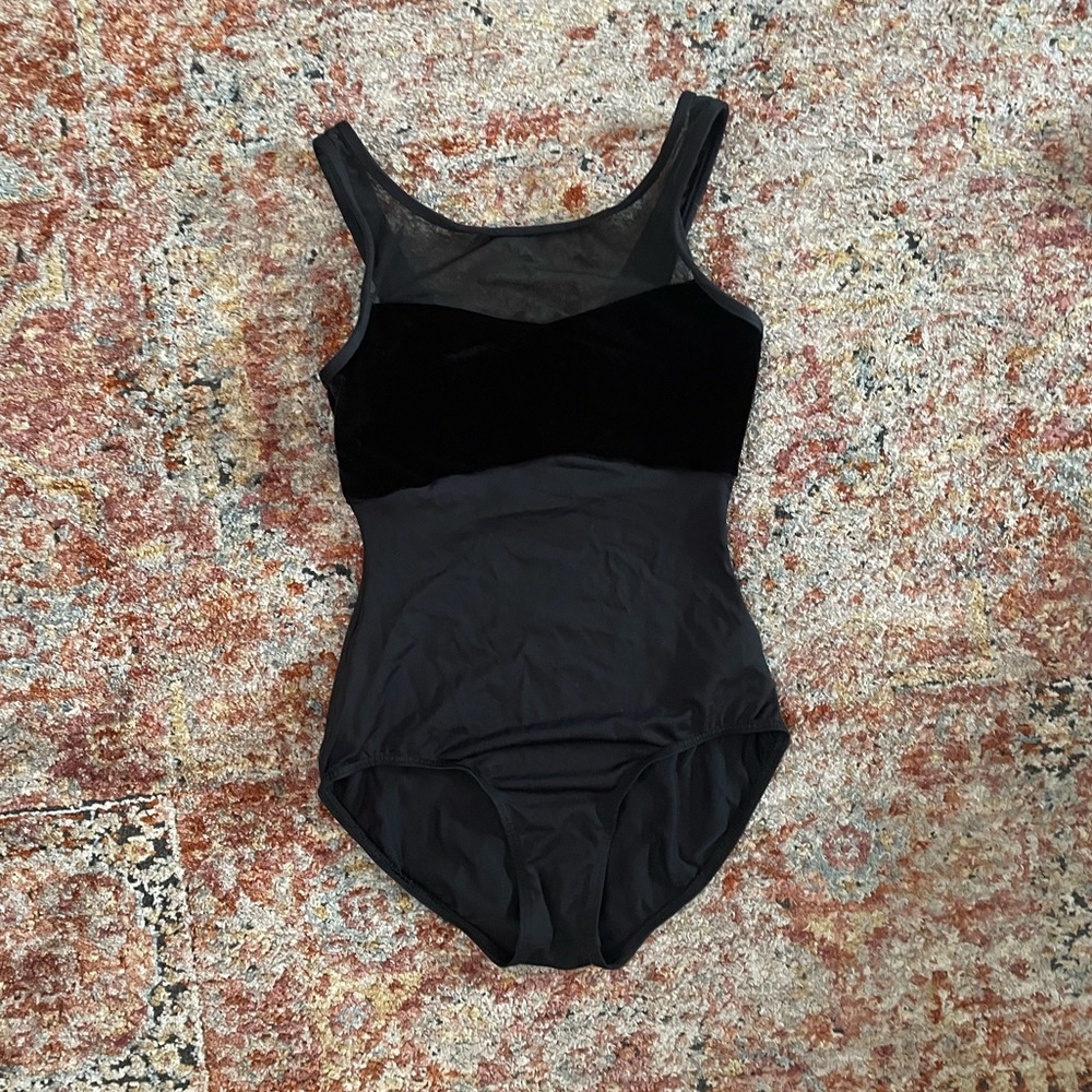 Black LULLI dancewear leotard LUF507